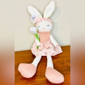 Pink Knitted Easter Bunny